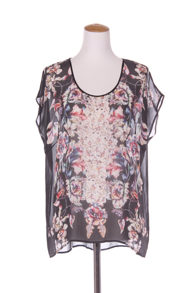 STORM - Floral print silk chiffon top! 14