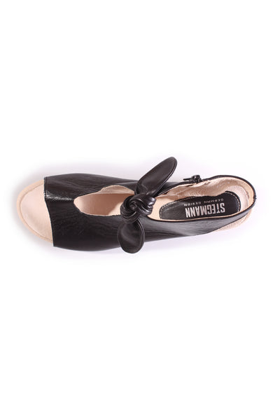 STEGMANN "Enya-W" black leather heels! 42