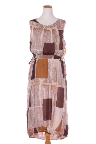 REPERTOIRE (NZ) "Fiora" Italian news print dress! 14