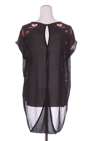 PREEN - Floral + bird print chiffon crossback top! 16