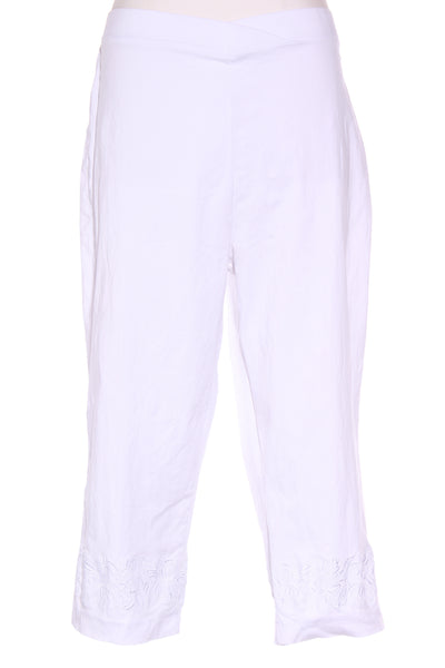 ELLA J (LN) Embroidered hem pull on crop pant! 18