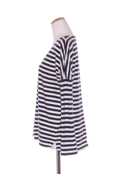 ELM - Pink + navy stripe cotton L/S tee! 10-12