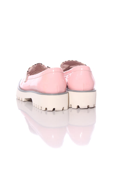 ANDREA BIANI - Pink + leopard platform loafer! 36