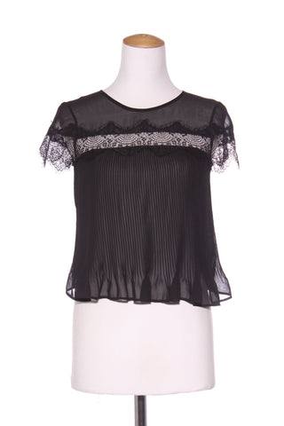 TOPSHOP - Petite - Lace + pleat detail top! 6