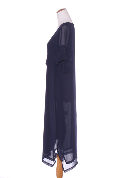CHOCOLAT (NZ) Navy chiffon midi dress! 12