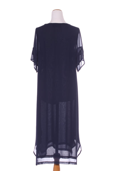 CHOCOLAT (NZ) Navy chiffon midi dress! 12