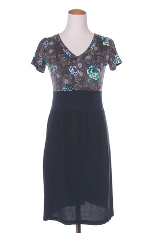 SCINTILLA (NZ) Peacock blue floral dress! 6-10
