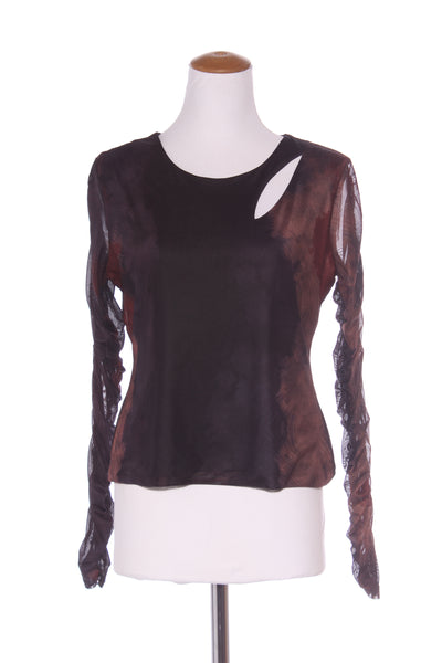 AMONG THE BRAVE - Ruched sleeve mesh top! 14