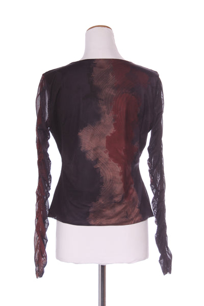 AMONG THE BRAVE - Ruched sleeve mesh top! 14