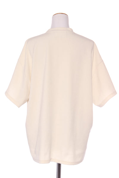 I LOVE UGLY - Textured cream structured top! 14-16