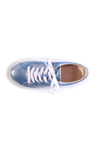 DIESEL - Metallic blue + silver sneakers! 39