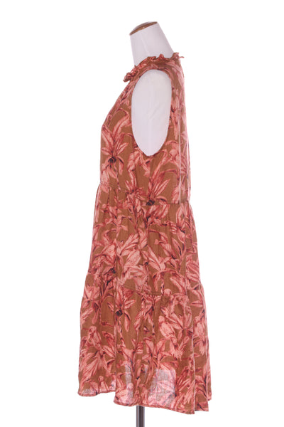 ZEST - Linen ruffle neck dress - Fauna print! 16