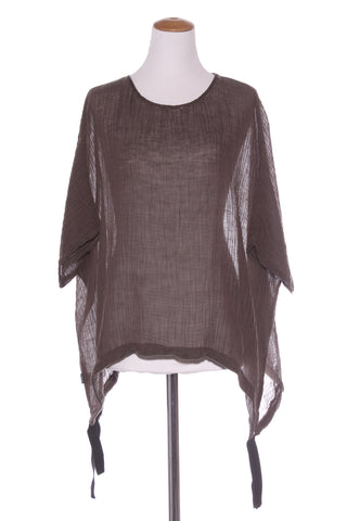 NES (NZ) Linen gauze relaxed fit top - Olive! 12-16