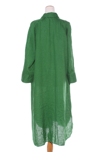 ZARA - Green linen shirt dress/duster! 16