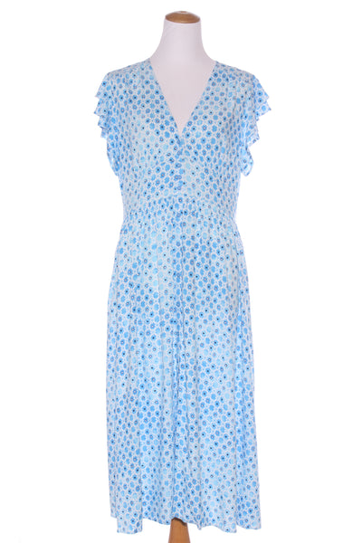 BOHO - Blue printed rayon midi dress! 14