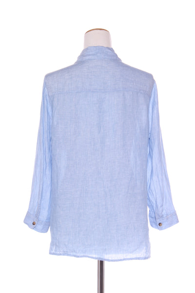 GRAE LINEN - Blue linen shirt! 10-12