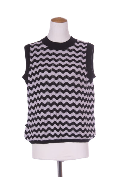 THING THING - Squiggle knit vest - Lilac/black! 10-12