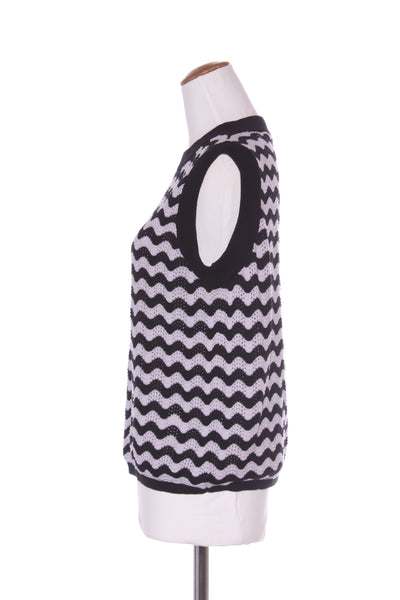 THING THING - Squiggle knit vest - Lilac/black! 10-12