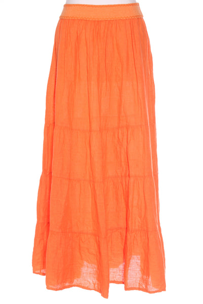 MIRRA MIRRA (ITA) Tiered linen maxi skirt! 12-14