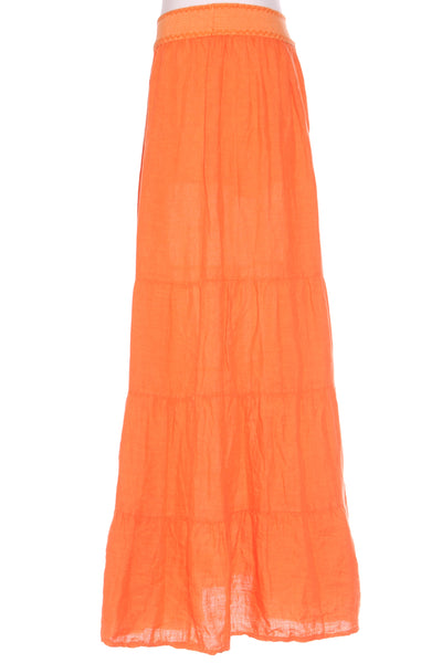 MIRRA MIRRA (ITA) Tiered linen maxi skirt! 12-14