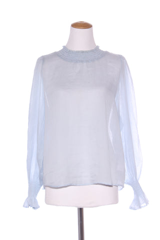 AMONG THE BRAVE "Embrace" ramie top - Powder blue! 10-12