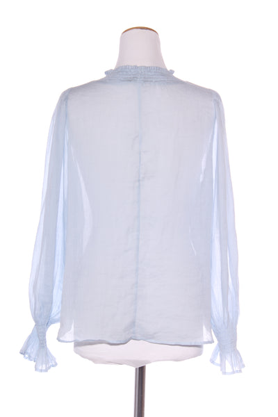 AMONG THE BRAVE "Embrace" ramie top - Powder blue! 10-12