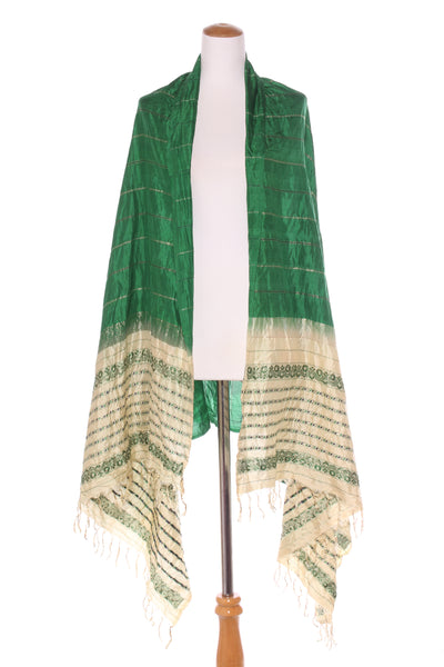 VINTAGE large Indian silk sari/shawl!