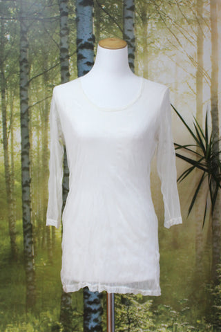 LAUREN VIDAL - Cream mesh layering top! 16