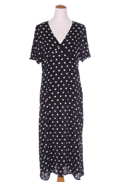 H&H (BN) 'V' neck spot print midi dress! 14
