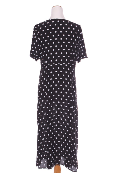 H&H (BN) 'V' neck spot print midi dress! 14