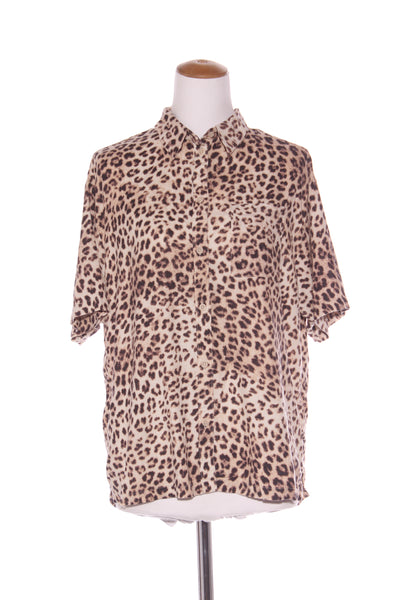 COTTON ON - Linen blend leopard s/s shirt! 8-12