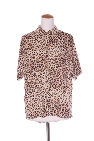 COTTON ON - Linen blend leopard s/s shirt! 8-12