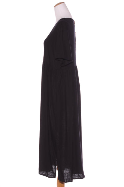 FEATHERS + NOISE - Linen blend midi dress + pockets! 10-12