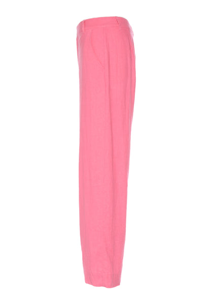 GHANDA - Bubblegum pink linen wide leg pant! 10