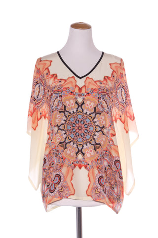 VERGE "Arizona" silk panel printed top! 8-12