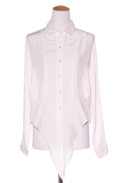 CAROLINE SILLS (NZ) Silky viscose crop shirt! 12