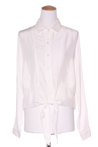CAROLINE SILLS (NZ) Silky viscose crop shirt! 12