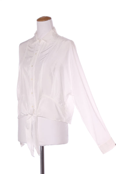 CAROLINE SILLS (NZ) Silky viscose crop shirt! 12