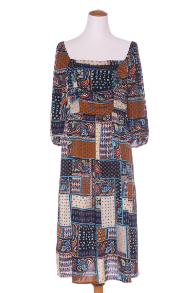ZAFINA (BN) "Delilah" moroccan print midi dress! 14