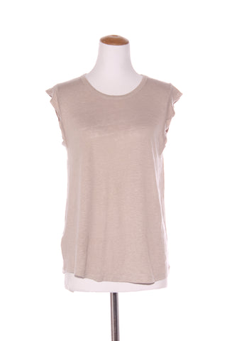 COUNTRY ROAD - Oatmeal linen cap sleeve tank! 12