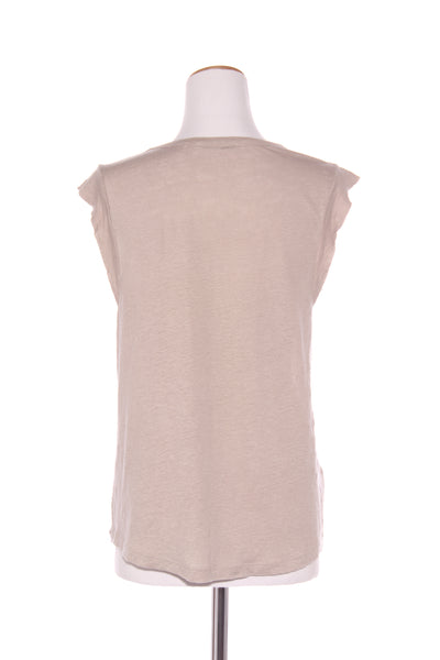 COUNTRY ROAD - Oatmeal linen cap sleeve tank! 12