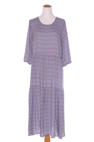 FOIL - Lilac print tiered viscose dress! 12