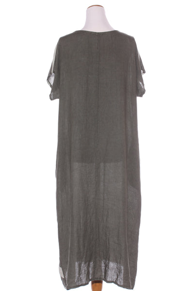 IMAGINE (ITA) Spot + stripe linen midi dress! 14-16