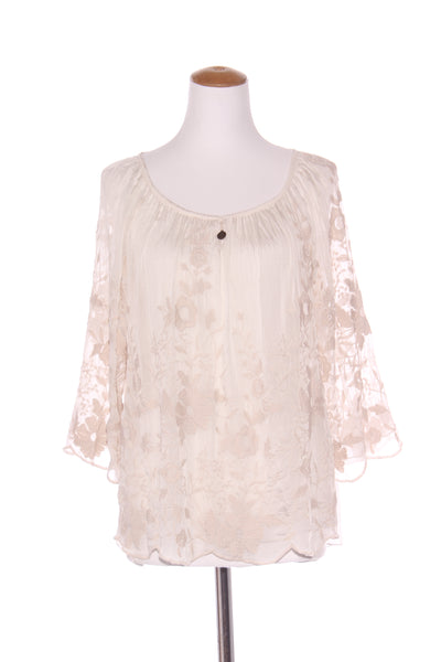 Made in Italy - Embroidered silk lined top! 14