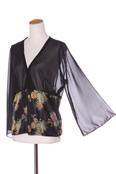 CHAIN REACTION - Jacquard panel kimono top! 10-12