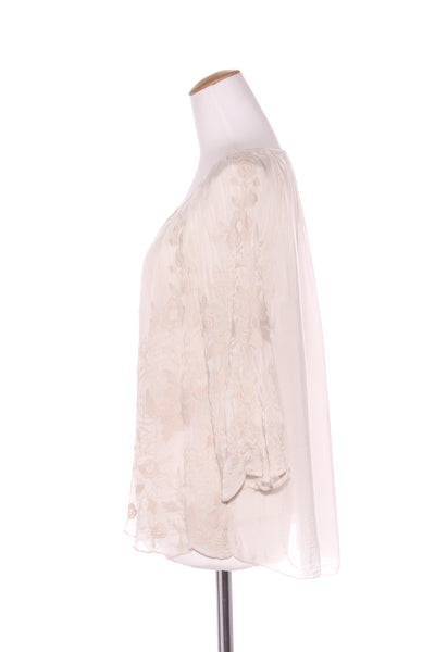 Made in Italy - Embroidered silk lined top! 14