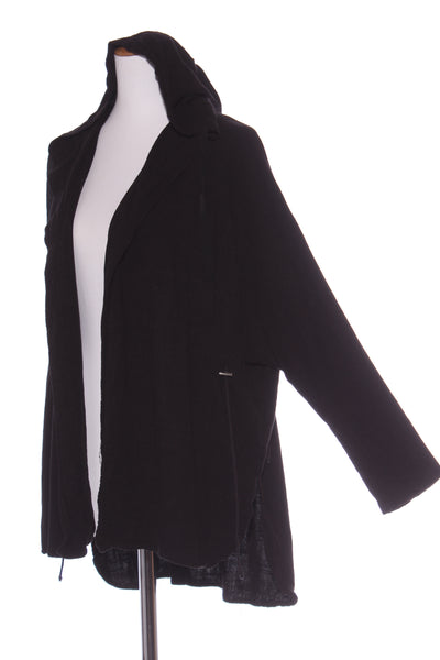 SASS - Linen blend hooded jacket with drawstring! 12-14