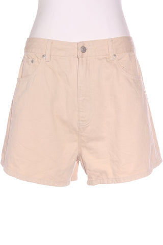 GLASSONS (LN) "High rise A line" camel denim short! 14
