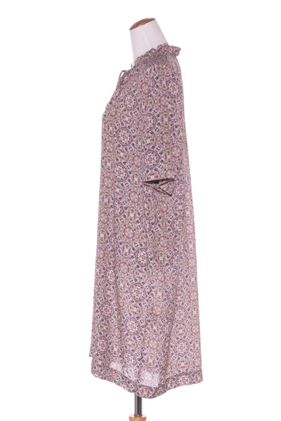 JULIETTE HOGAN (NZ) Viscose/silk ruffle neck dress! 12