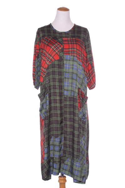 NOM*D - Tartan patch print midi dress! 12-14